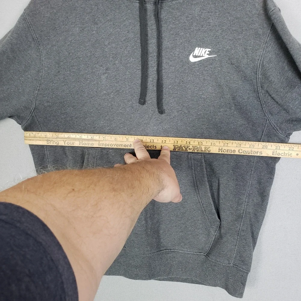 Nike Kids S Logo Swoosh Hoodie Sweatshirt Classic Gray Sporty Athleisure‎ Lounge